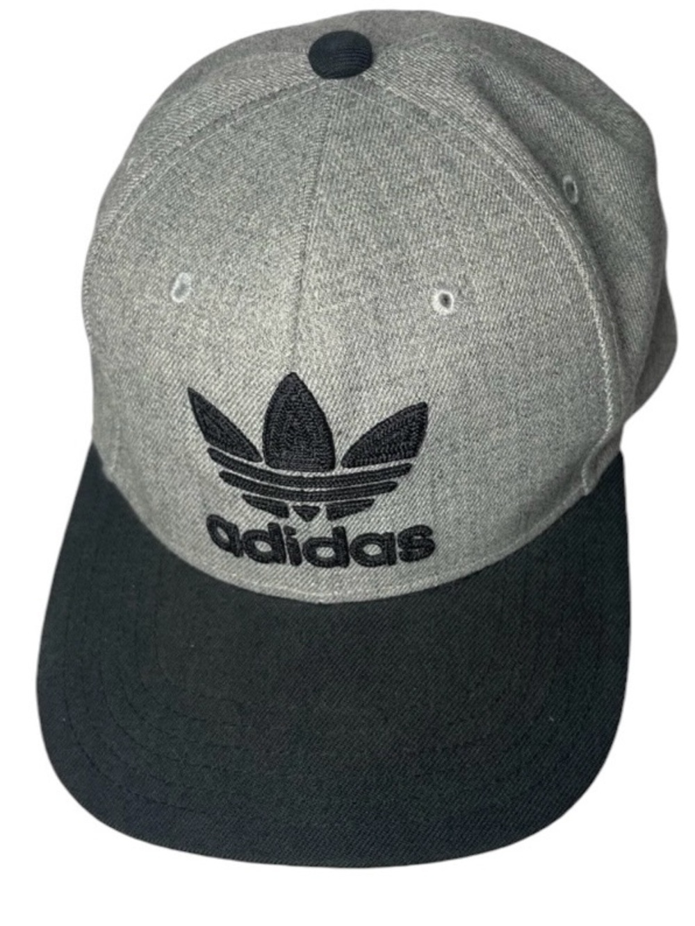 adidas Grey and Black Trefoil Snapback Hat